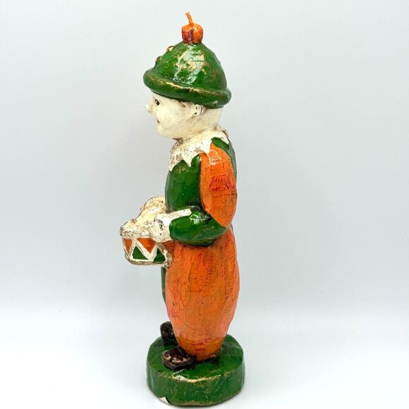 Villeroy & Boch Vtg Boy Clown Candle Brown/Green 7.5" Tall Handpainted NOS - Picture 5 of 8
